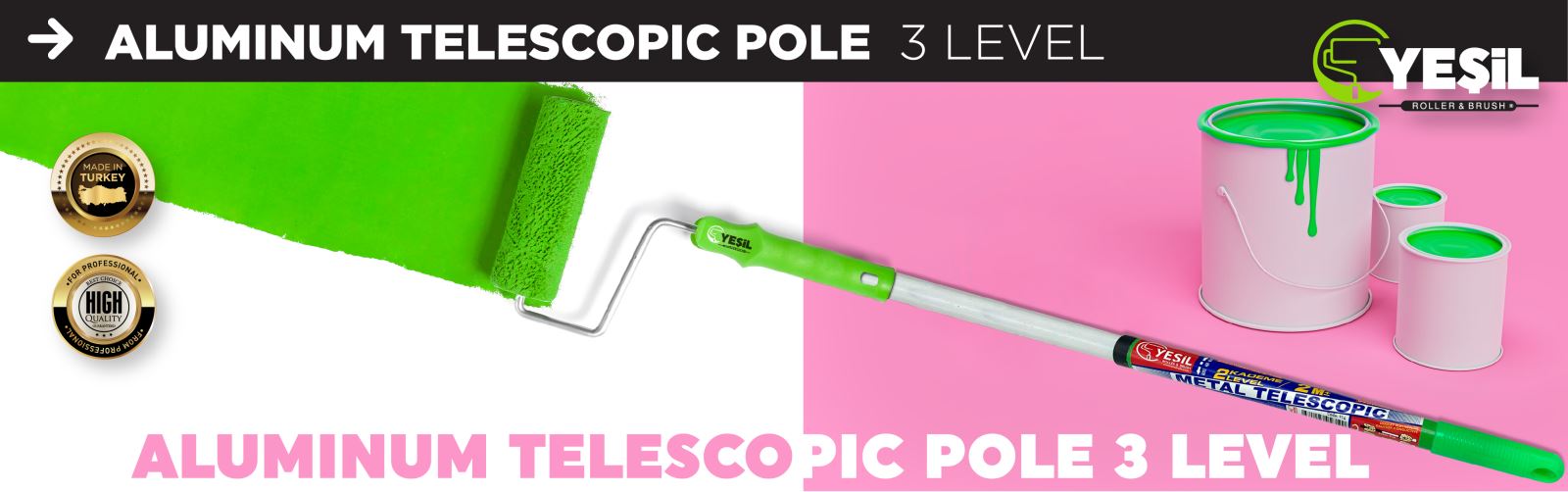 ALUMİNYUM TELESKOPİK 3 KADEMELİ SIRIK